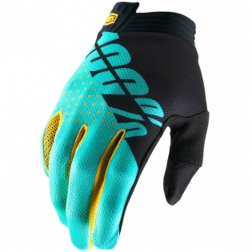 Мотоперчатки 100% ITrack Glove Black/Aqua L (10015-215-12) pitbikemarket.ru