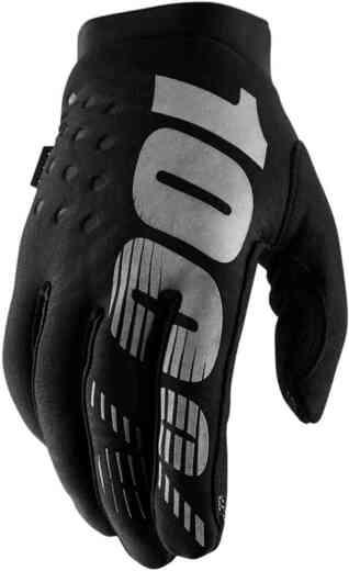 Мотоперчатки подростковые 100% Brisker Youth Glove Black/Grey, M, 2020 (10016-057-05) pitbikemarket.ru
