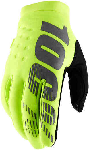 Мотоперчатки 100% Brisker Glove Fluo Yellow S (10016-004-10) pitbikemarket.ru