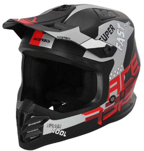 Шлем детский Acerbis PROFILE JUNIOR Black/Red, L (51-52) pitbikemarket.ru