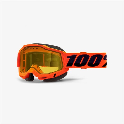 Очки 100% Accuri 2 Snowmobile Goggle Neon Orange /Yellow Vented Dual Lens (50223-608-05) pitbikemarket.ru