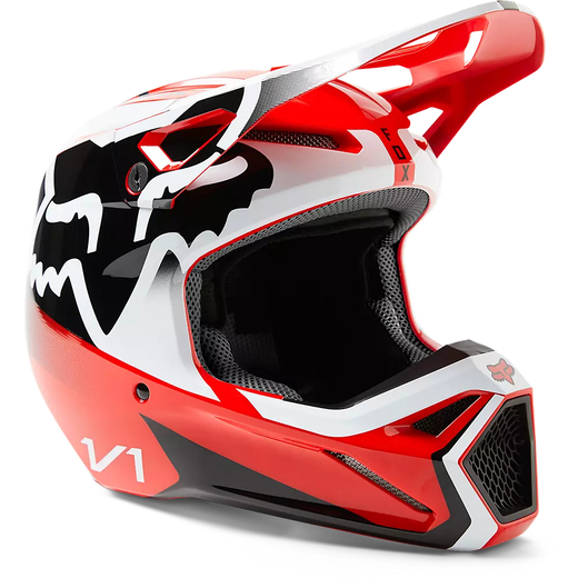 Мотошлем Fox V1 Leed Helmet (Flow Red, L, 2023 (29657-110-L)) pitbikemarket.ru