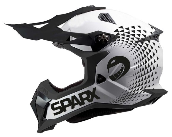 Шлем эндуро SPARX Raptor (JH-601) (бело-черный, M) pitbikemarket.ru