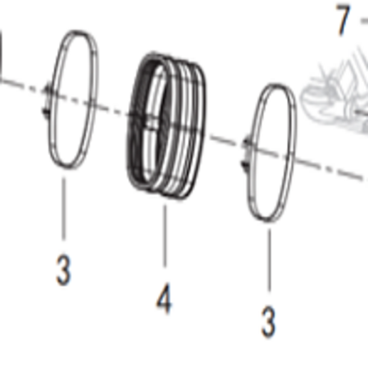 Впускной переход с хомутами вентиляции вариатора для квадроцикла BRC 1000 /  / QJMotor SFA 600 / SFA 1000 pitbikemarket.ru