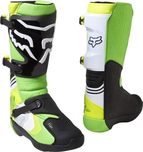 Мотоботы Fox Comp Boot (Green/Yellow, 8, 2022 (25839-287-8)) pitbikemarket.ru