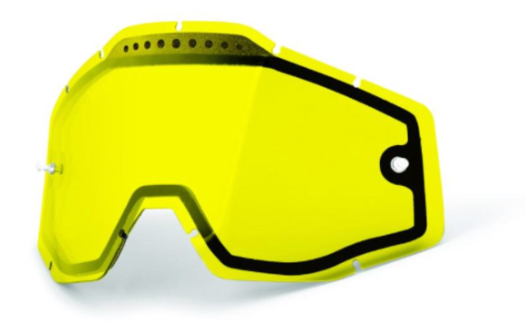 Линза 100% Racecraft/Accuri/Strata Vented Dual Pane Lens Anti-Fog Yellow (51006-004-02) pitbikemarket.ru