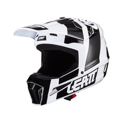 Мотошлем подростковый Leatt Moto 3.5 Junior Helmet (Black/White, L, 2024 (1024060601)) pitbikemarket.ru
