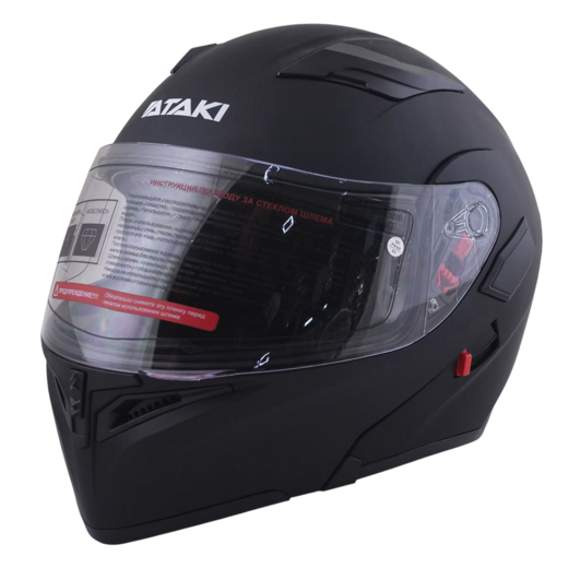 Мотошлем (модуляр) Ataki JK902 Solid черный матовый М pitbikemarket.ru